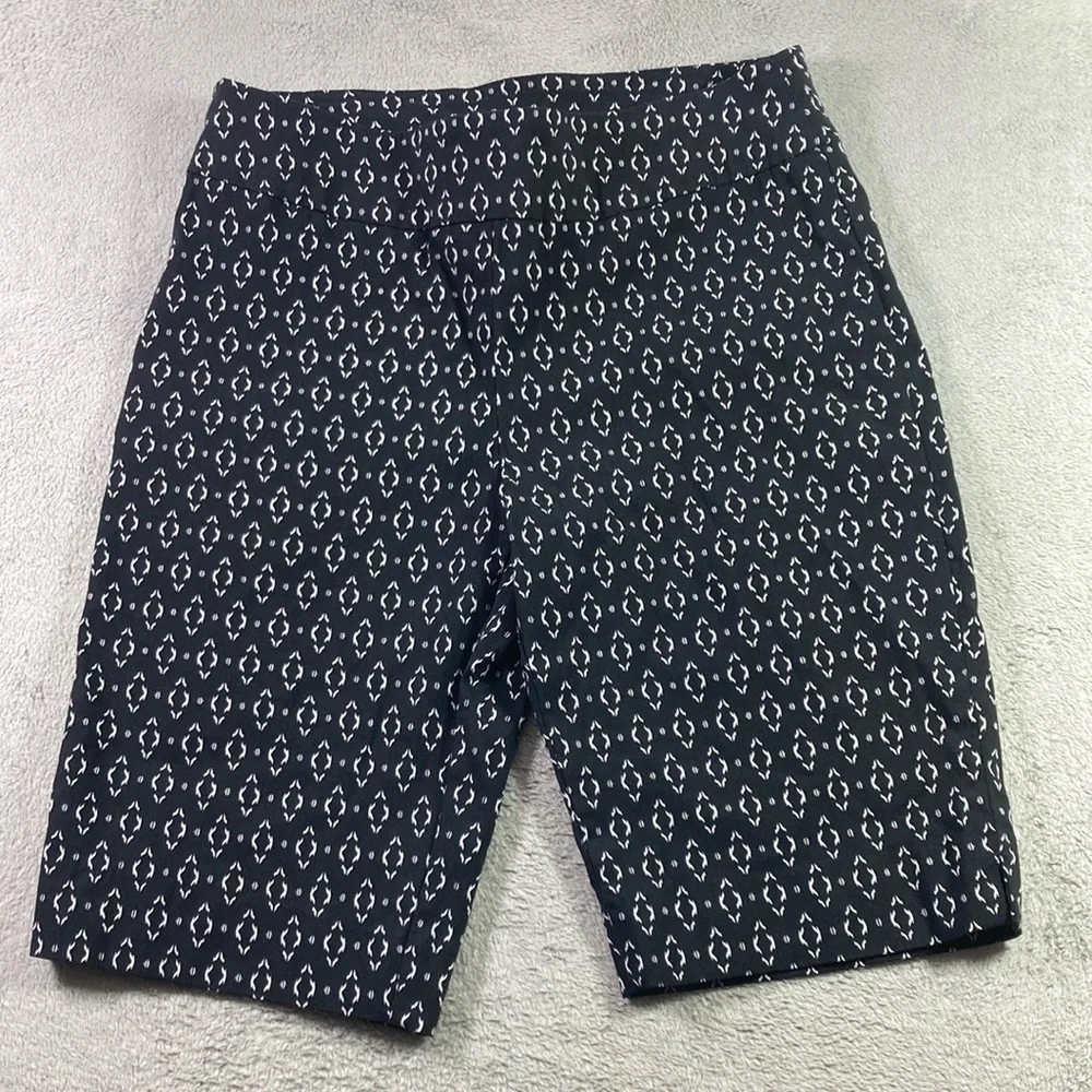 Zac & Rachel Shorts Women Size 12 Black & White Stretchy